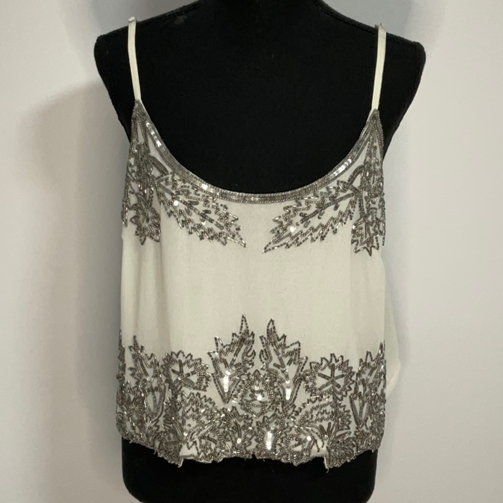 Angie Crop Sequin Tank Top.